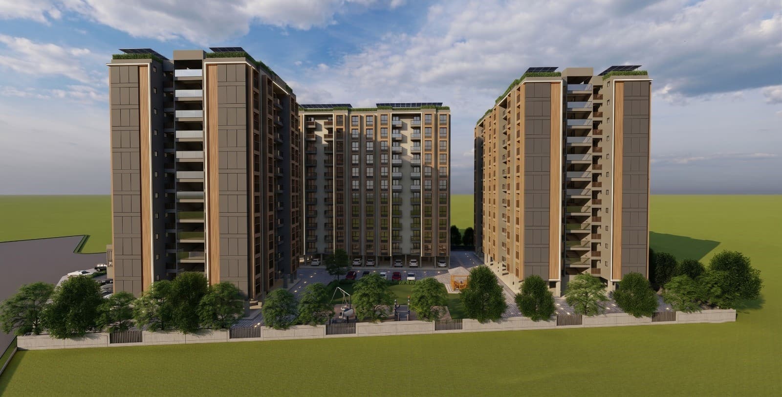 14-storey residential tower — photo side view